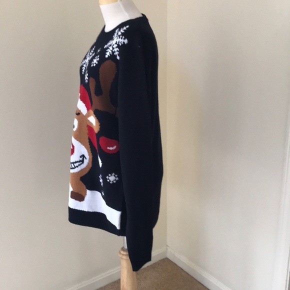 Jake Austin large black combo Christmas sweater - Picture 4 of 8